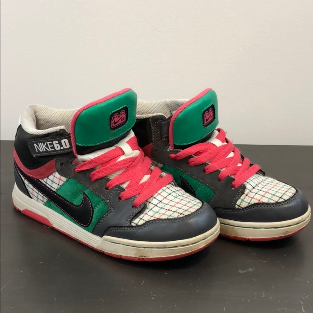 Pink and Green Nike 6.0 Sneakers